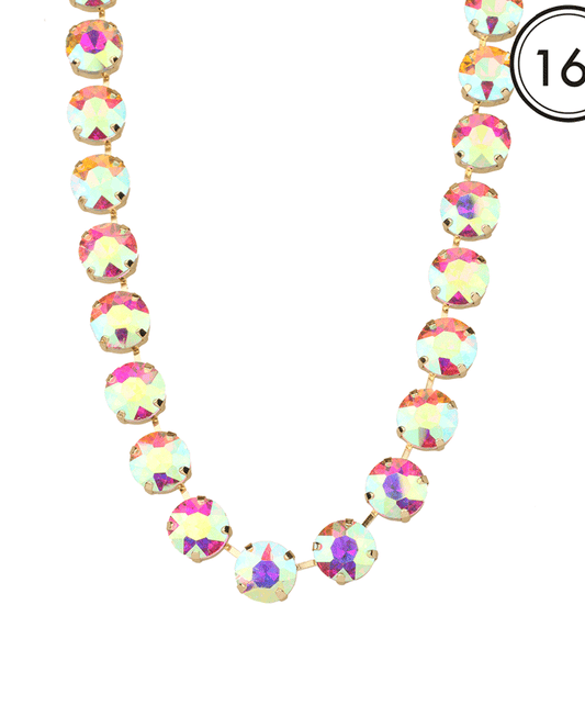 14mm Rhinestone Necklace - 16"