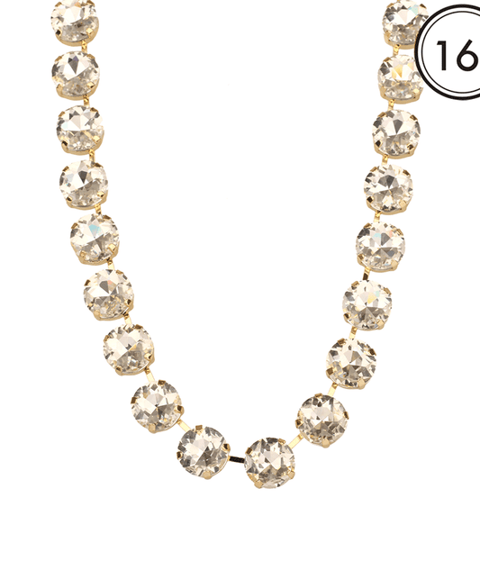 14mm Rhinestone Necklace - 16"