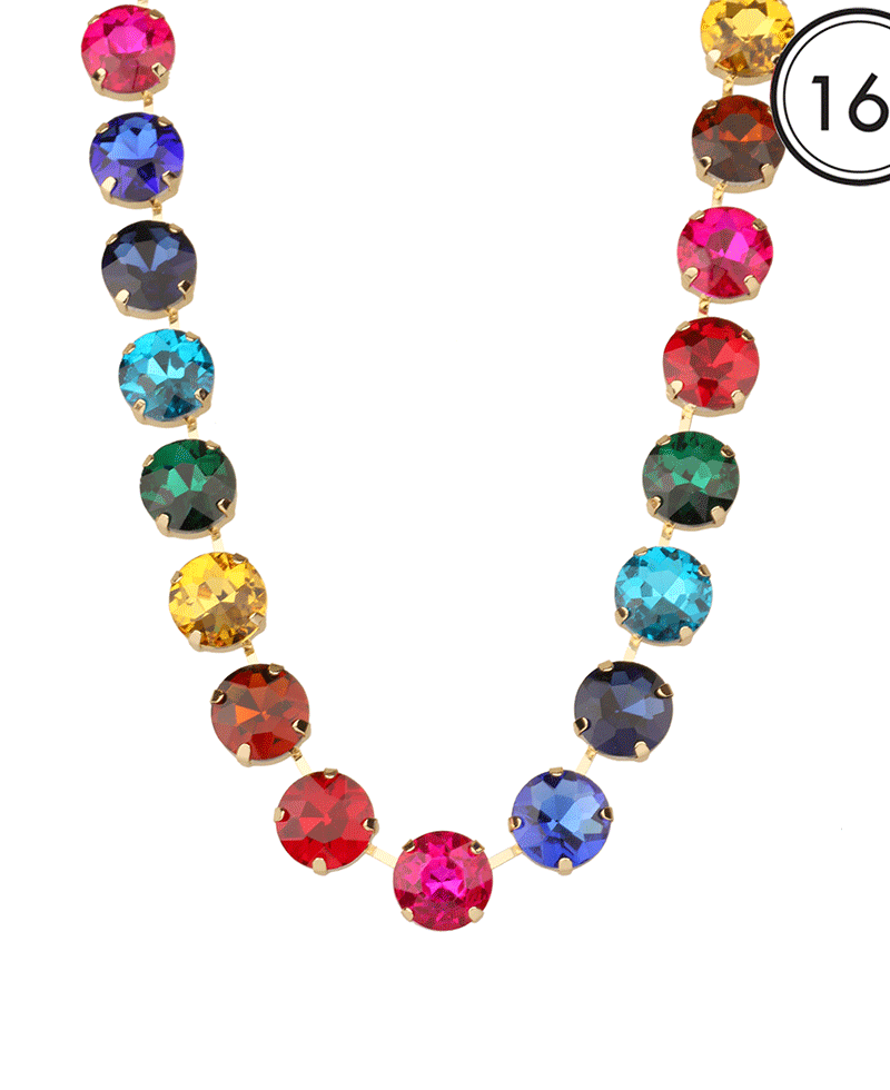 14mm Rhinestone Necklace - 16"