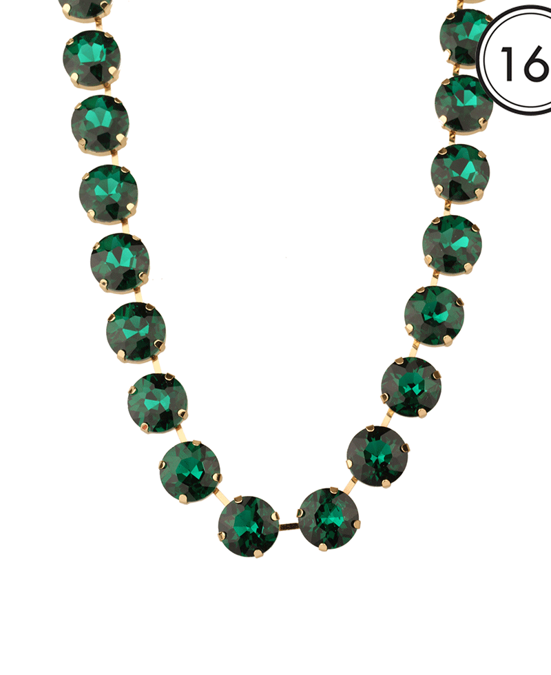 14mm Rhinestone Necklace - 16"