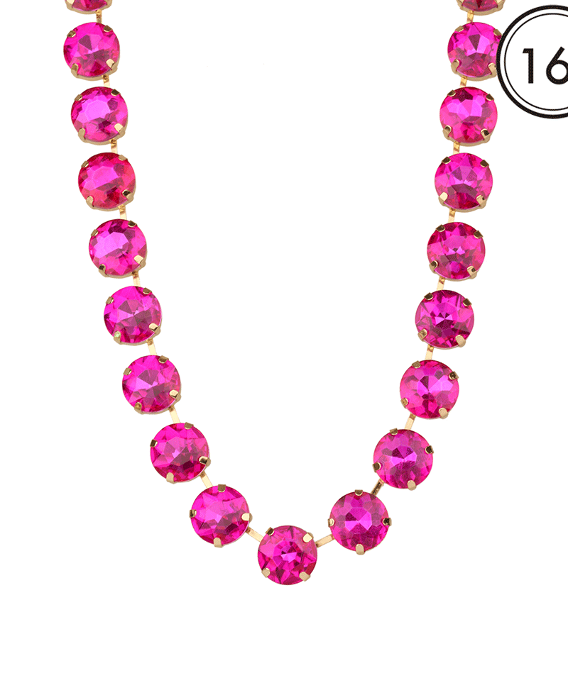 14mm Rhinestone Necklace - 16"