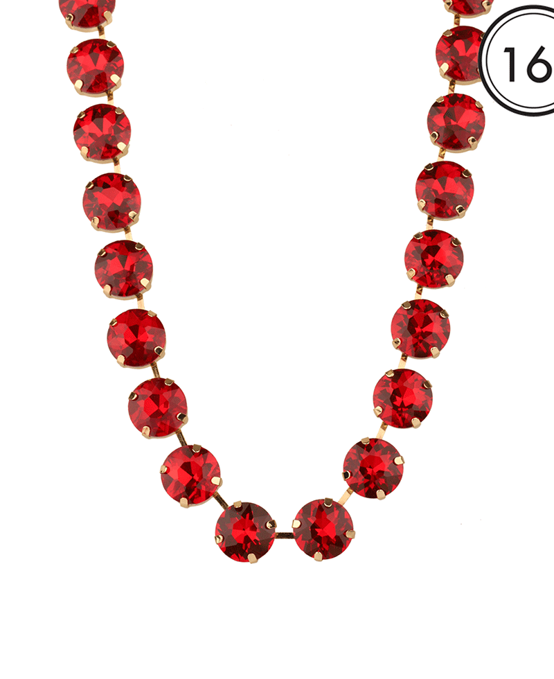 14mm Rhinestone Necklace - 16"