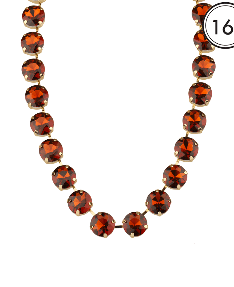 14mm Rhinestone Necklace - 16"