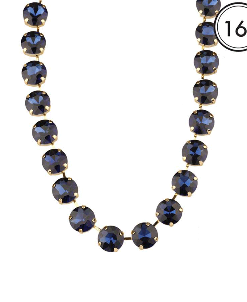 14mm Rhinestone Magnetic Closure Necklace - 16"