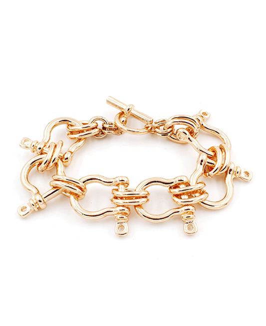 Interlocking U-shaped Link Bracelet