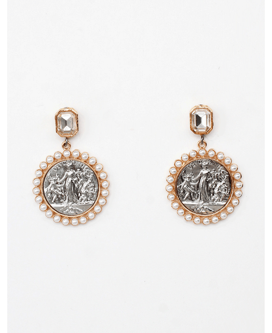 Vintage Style Coin Drop Earring