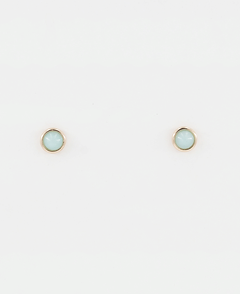 Stone Bezel Stud Earring