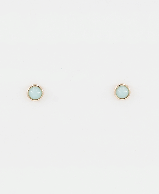 Stone Bezel Stud Earring