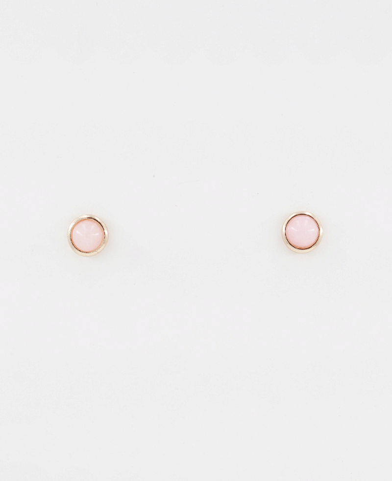 Stone Bezel Stud Earring
