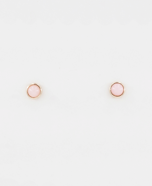 Stone Bezel Stud Earring