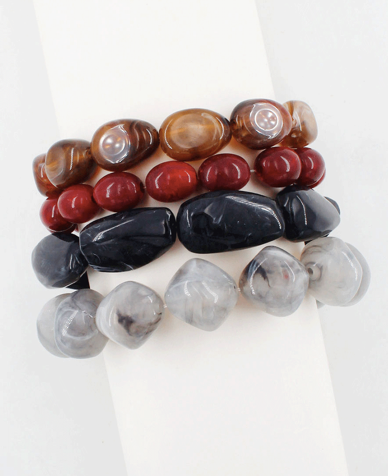 Chunky Tumbled Stone Stretch Bracelet