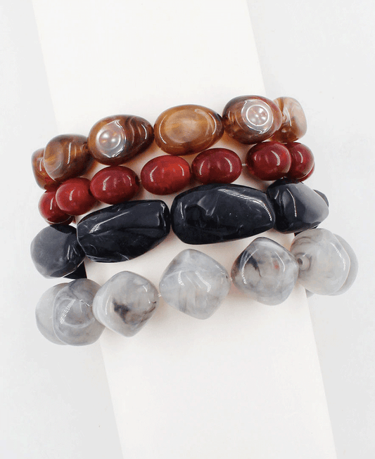 Chunky Tumbled Stone Stretch Bracelet