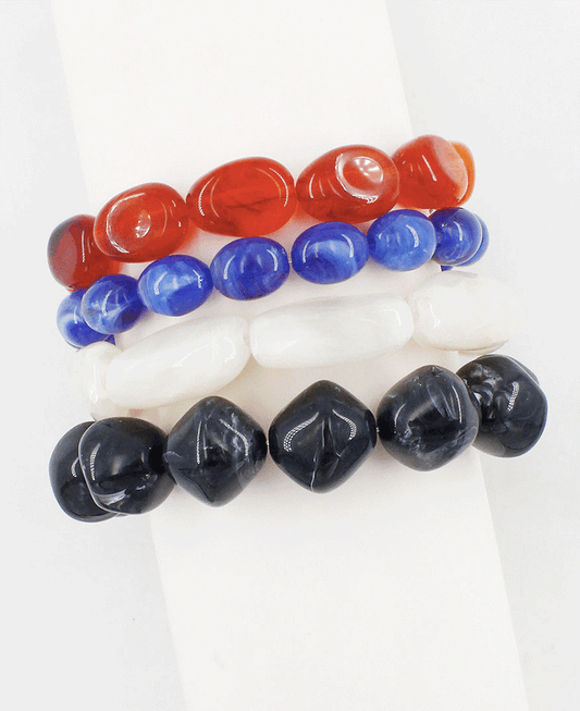 Chunky Tumbled Stone Stretch Bracelet