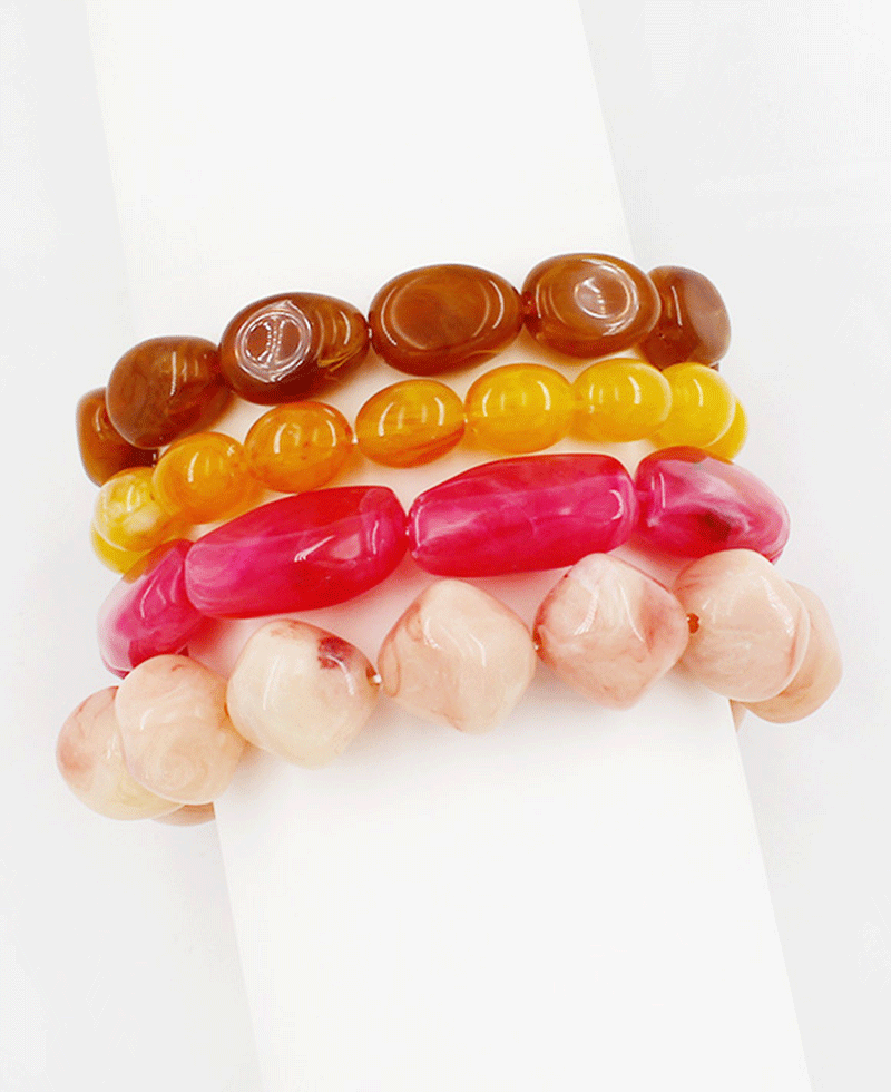 Chunky Tumbled Stone Stretch Bracelet