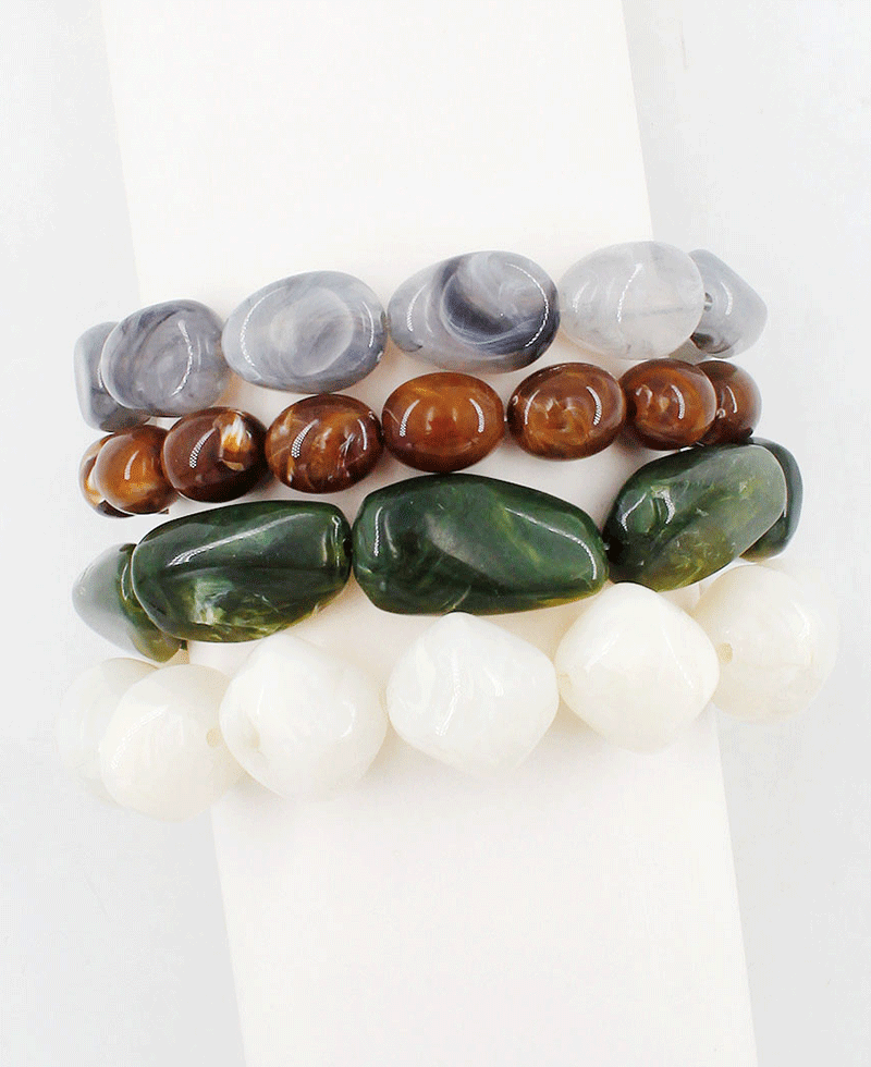 Chunky Tumbled Stone Stretch Bracelet