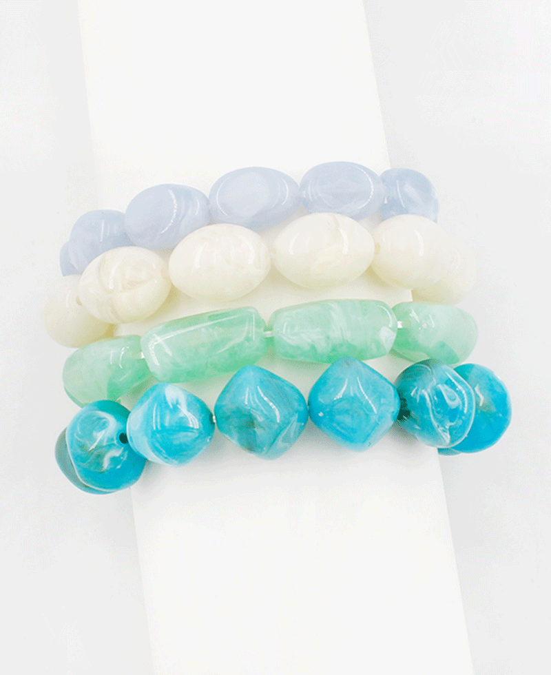 Chunky Tumbled Stone Stretch Bracelet