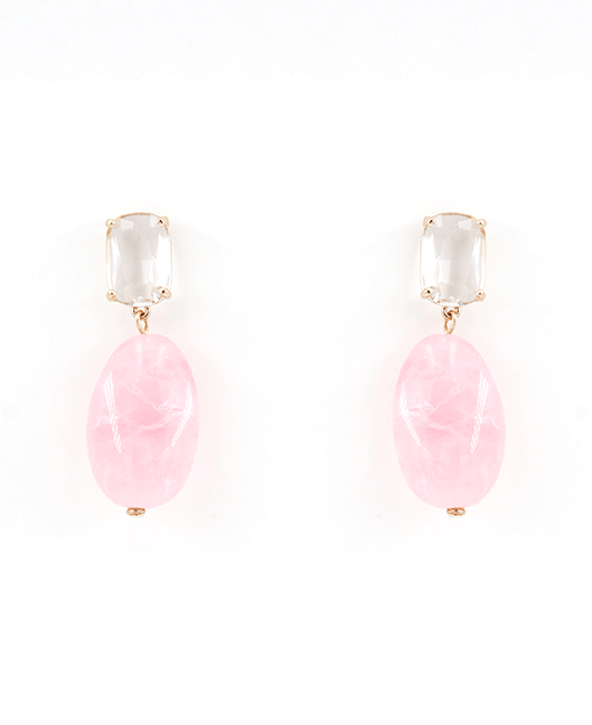 Color Stone Drop Earring