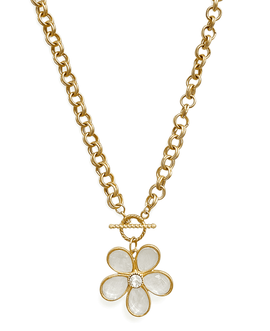 Floral Chain Toggle Short Necklace