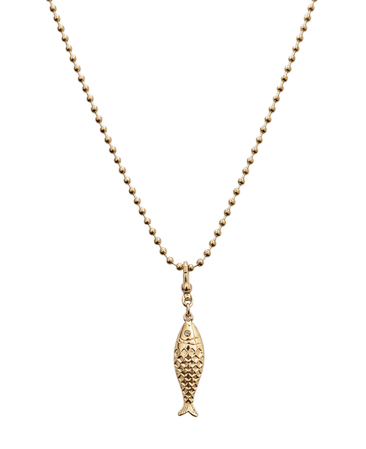 Fish Ball Chain Short Necklace