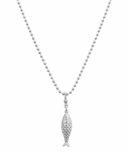 Fish Ball Chain Short Necklace