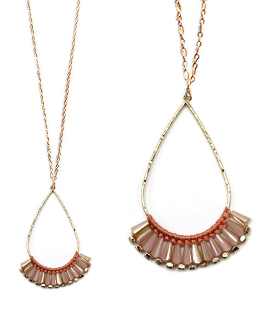 Glasses Teardrop Shape Necklace