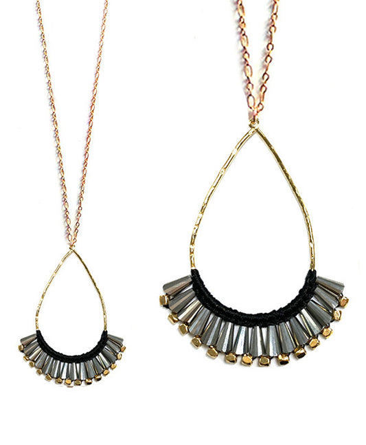 Glasses Teardrop Shape Necklace