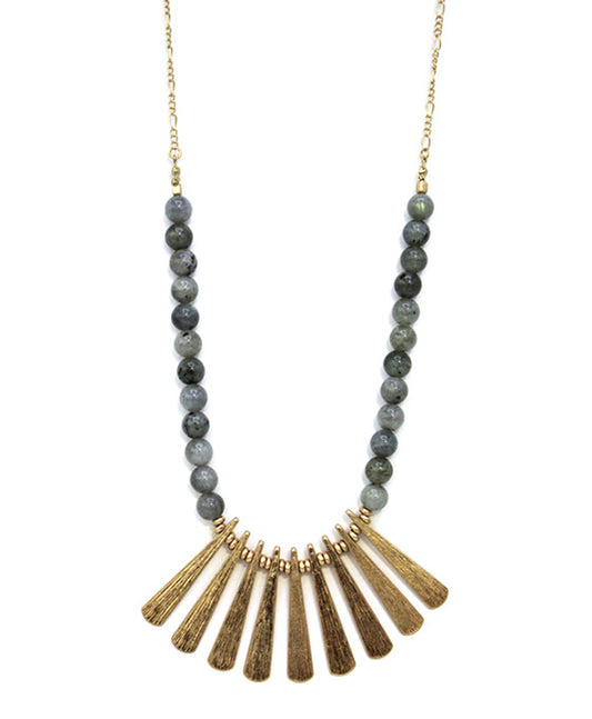 Multi Bar Stone Necklace