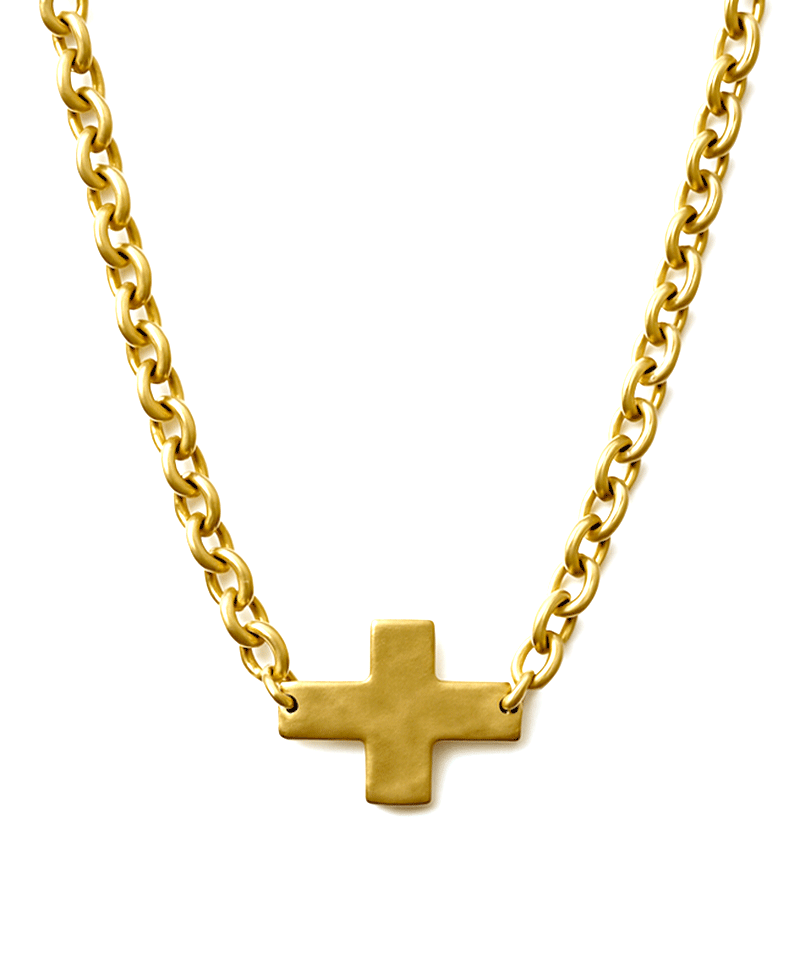 Cross Chain Short Necklace