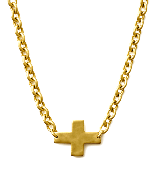 Cross Chain Short Necklace