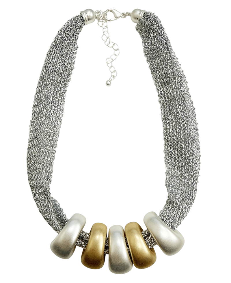 Chunky Mesh Statement Necklace