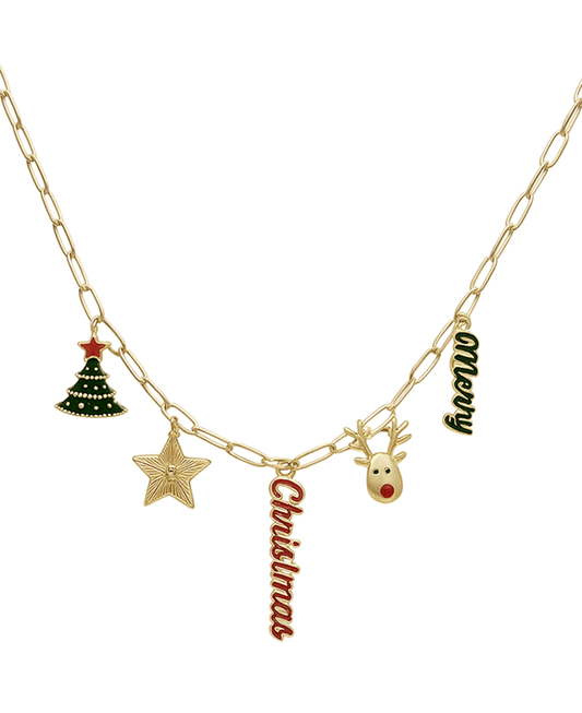 Christmas Charm Chain Short Necklace
