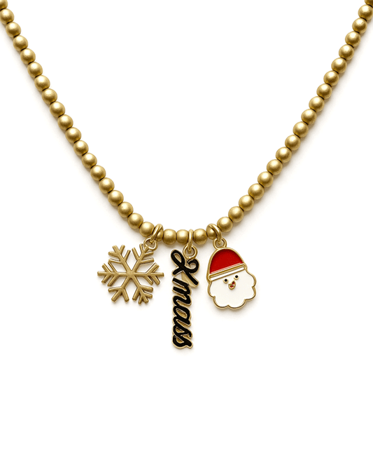 Christmas Charm Ball Chain Short Necklace
