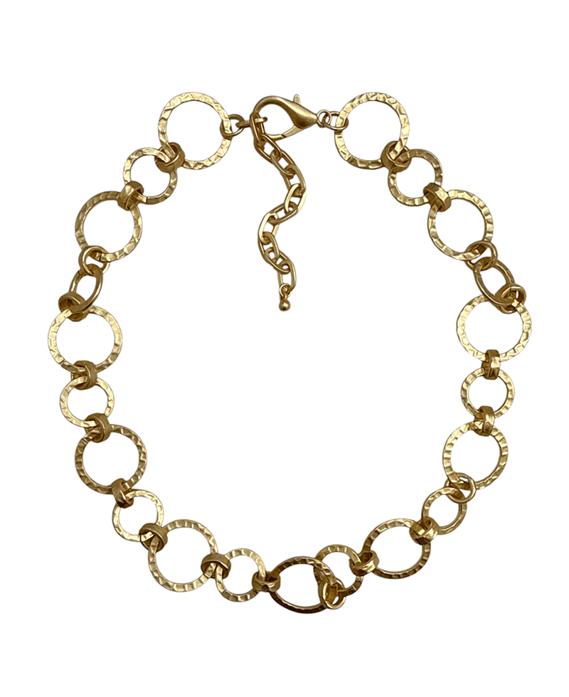 Multi Round Linked Short Necklace