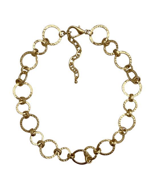 Multi Round Linked Short Necklace