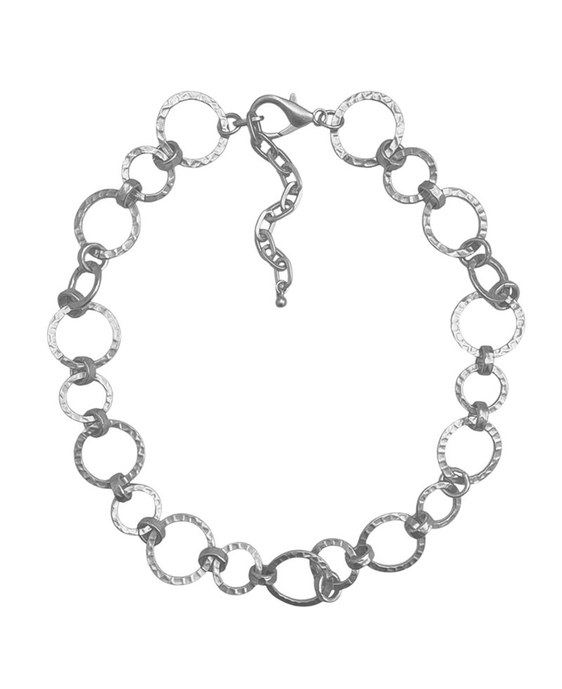 Multi Round Linked Short Necklace