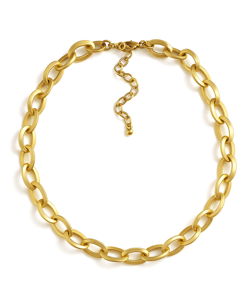 Oval Linked Short Necklace