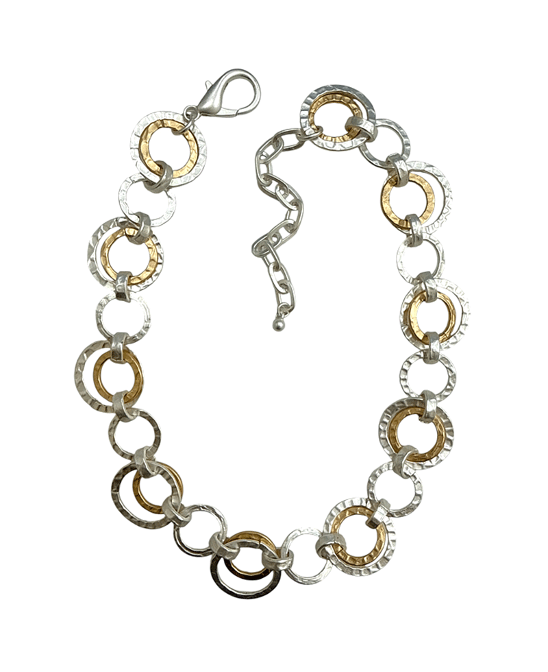 Multi Round Linked Short Necklace