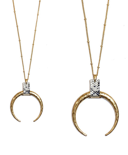 Metal Horn Necklace