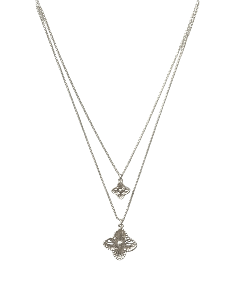 Layered Double Clover Short Necklace