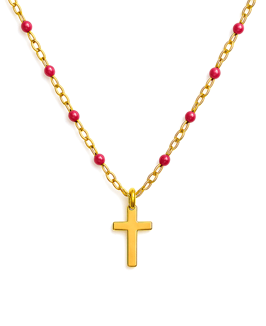 Cross Chain Short Necklace
