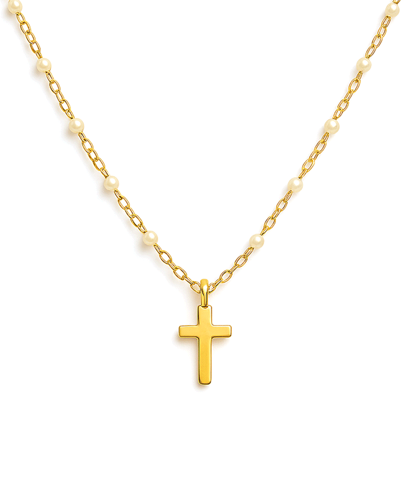 Cross Chain Short Necklace