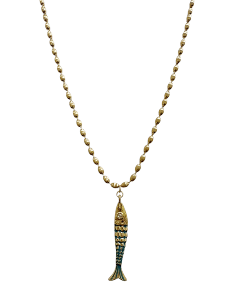Fish Pendant Short Necklace
