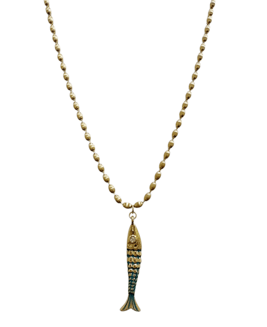 Fish Pendant Short Necklace