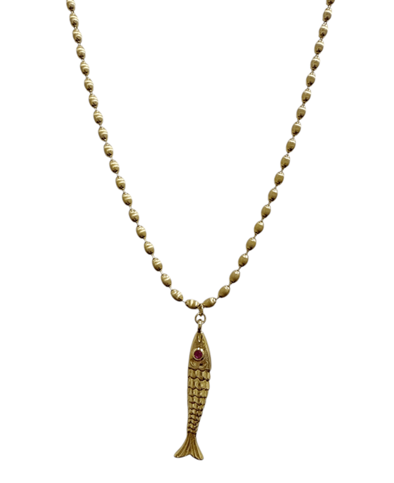 Fish Pendant Short Necklace