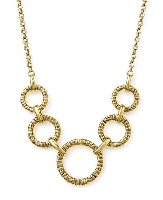 Multi Circle Linked Short Neckalce