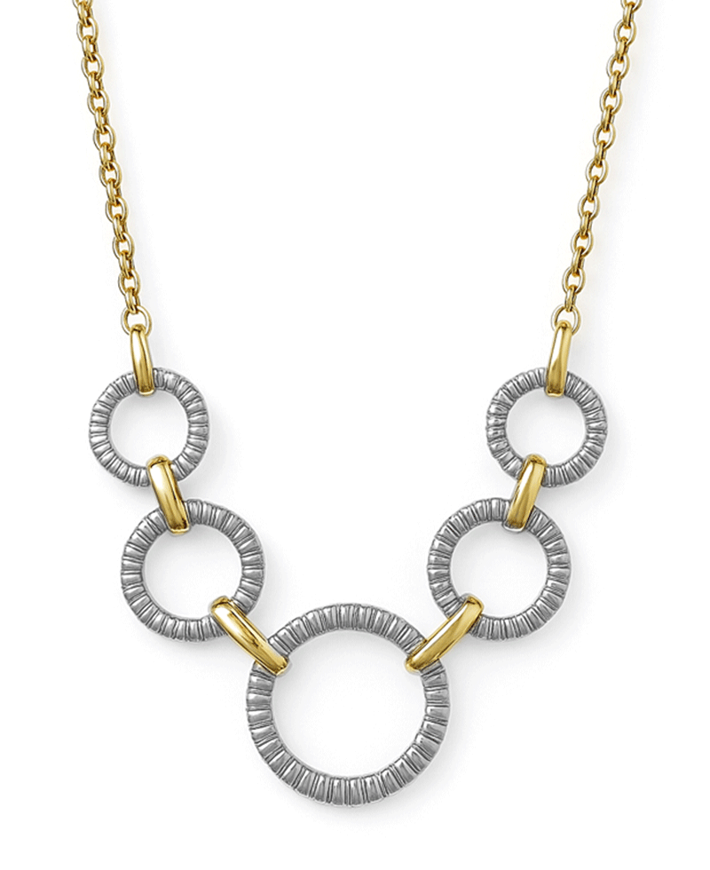 Multi Circle Linked Short Neckalce