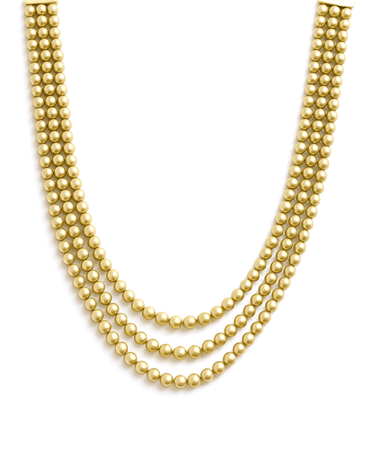 3 Line Ball Chain Short Necklace