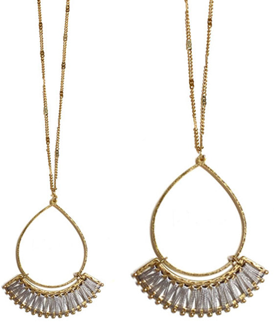 Water Drop Shape w/ Thread Necklace
