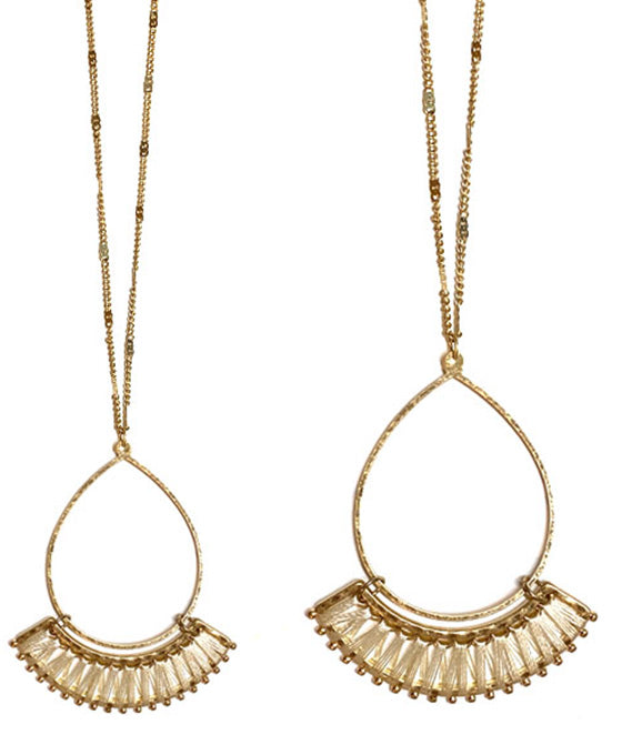 Water Drop Shape w/ Thread Necklace