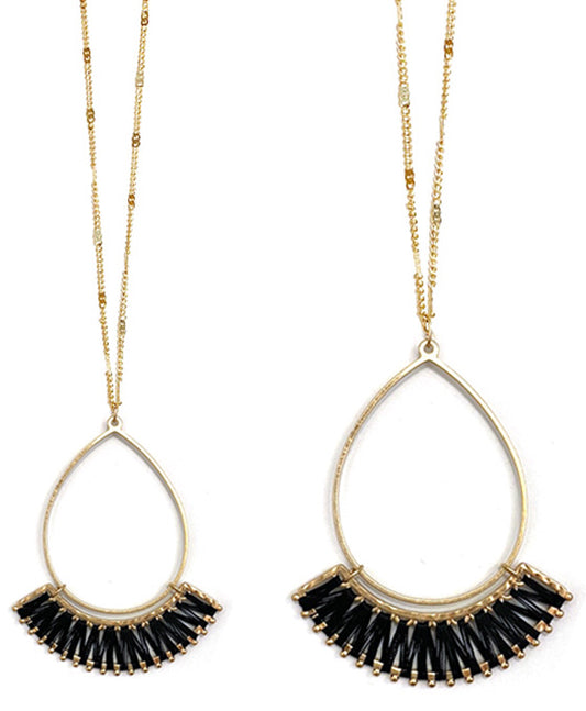 Water Drop Shape w/ Thread Necklace